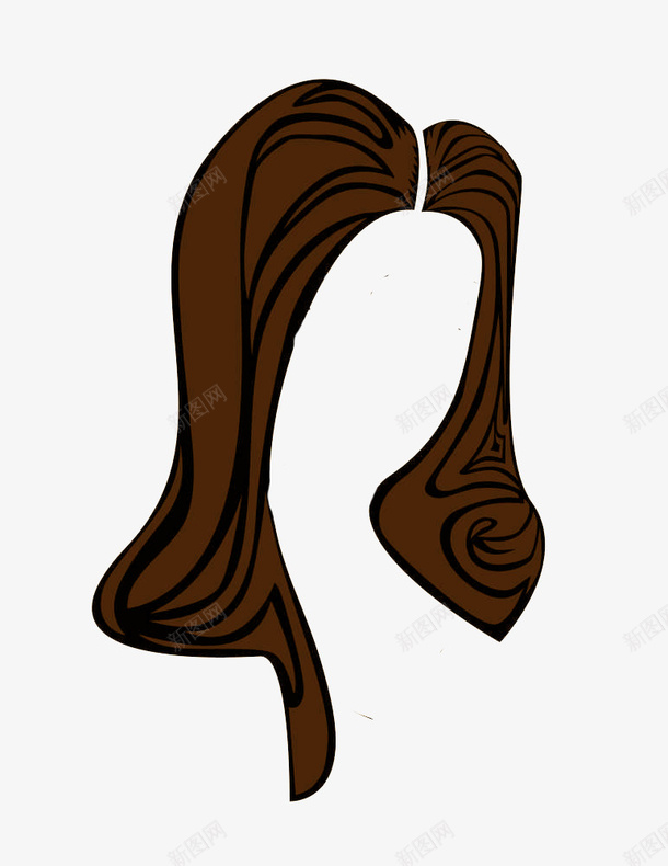 标漫画风格女士发型图标png_新图网 https://ixintu.com 发型 头发 头发造型 女士 女士头发 女生发型 彩色矢量渐变发型 插图漫画风格长发 长发卷发女士发型 长发造型