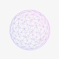 紫色渐变曲线线条球体素材