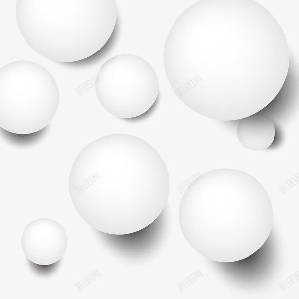 白色立体圆球png免抠素材_新图网 https://ixintu.com 几何图形 几何图案 圆形 圆形图案 圆球 扁平化图案