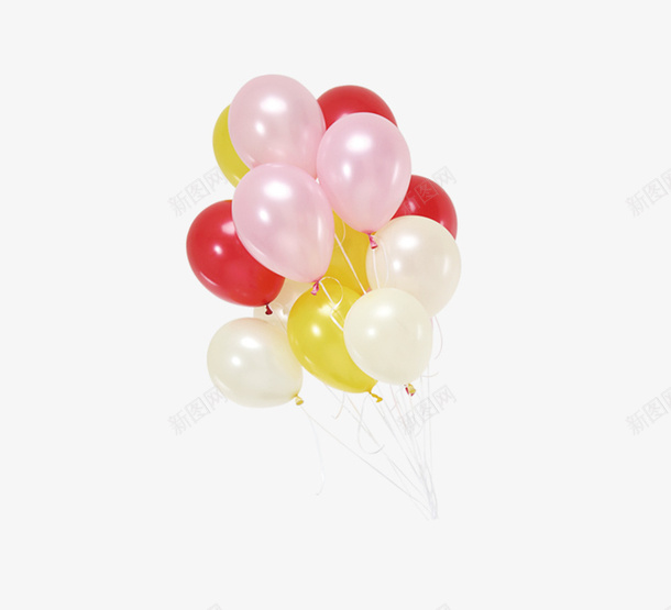 漂浮气球png免抠素材_新图网 https://ixintu.com 一束气球 五彩气球 飞行气球