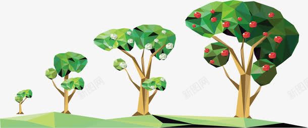 果树成长过程png免抠素材_新图网 https://ixintu.com Q版苹果树 个人成长 农林 卡通 成熟 果园 果树 结果 苹果树 过程