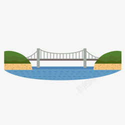 中国著名景区景点珠港澳大桥矢量图素材