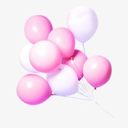装饰矢粉红立体手绘缤纷彩色气球装饰矢高清图片