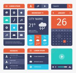 精美UI网页素材手机UI页面矢量图图标高清图片