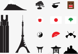 日本文化名片图标矢量图素材