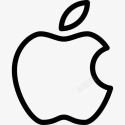 苹果智能手机苹果iPhone线图标标志移动高清图片