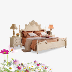 家具床铺清新现代家居家装欧式床铺高清图片