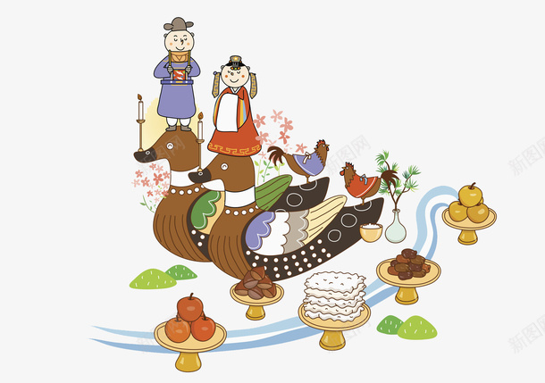 祭拜神仙png免抠素材_新图网 https://ixintu.com 创意 卡通 壁纸 封面 插图 神仙 祭拜 美食