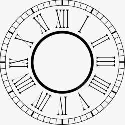 数字圆环罗马钟表高清图片