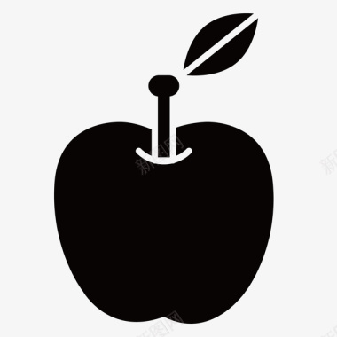 苹果剪影矢量图图标图标