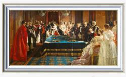 欧洲的贵妇贵族间的聚会装饰油画高清图片