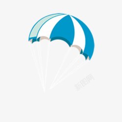 蓝色降落伞降落伞高清图片