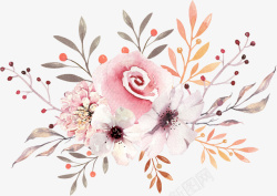 贺卡制作素材手绘水彩美丽花朵花草花卉高清图片
