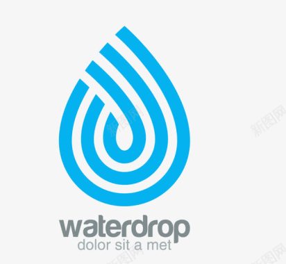水滴logo图标图标