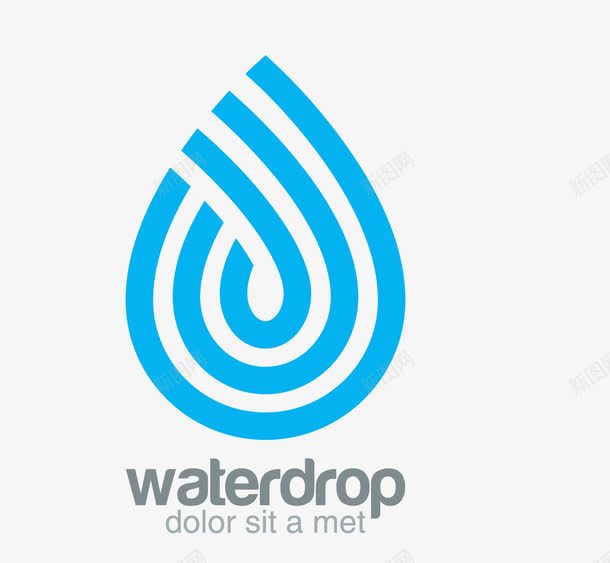 水滴logo图标png_新图网 https://ixintu.com logo设计 几何图形 创意logo 矢量logo