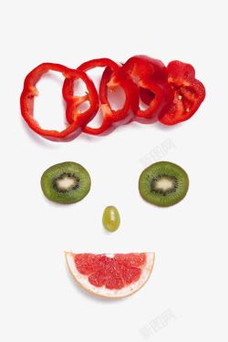 创意人脸苹果蔬菜水果高清图片