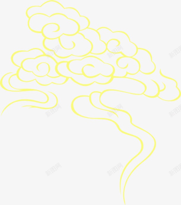 端午节黄色祥云png免抠素材_新图网 https://ixintu.com 祥云 端午节 设计 黄色