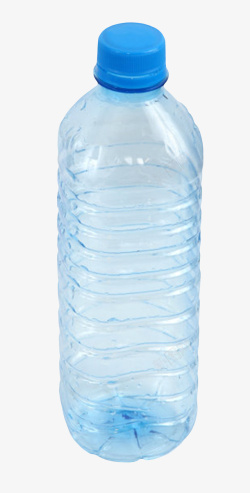 蓝色物质透明解渴蓝色倾斜的塑料瓶饮用水高清图片