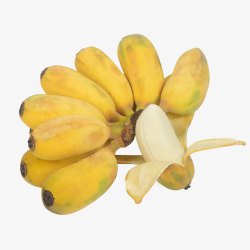 苹果蕉黄色小清新淘宝小米蕉水果产高清图片