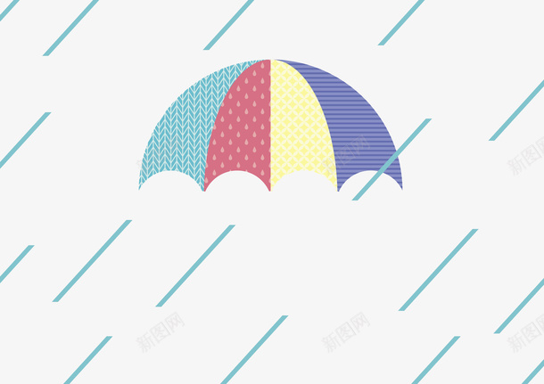 简约创意雨伞背景图png免抠素材_新图网 https://ixintu.com 下雨 创意的 卡通 展板 背景设计 装饰 雨伞