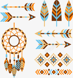 部落花纹10款创意波西米亚风元素矢量图高清图片