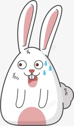 牙包冷汗的小白兔高清图片