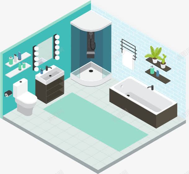 浴室png免抠素材_新图网 https://ixintu.com 卫生间 厕所 洗手间 洗浴 浴室 浴室装修图片