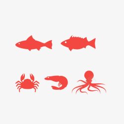 鱼虾卡通卡通简笔画海鲜高清图片