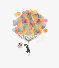 孤独童年气球素材