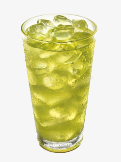 绿色玻璃杯冷泡茉莉绿茶实物高清图片