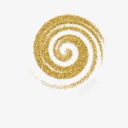 旋涡型的金色流沙矢量图素材