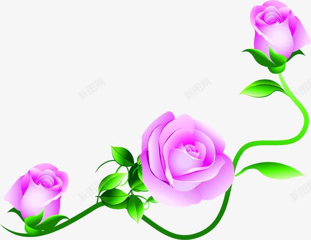 粉色玫瑰缤纷春天花朵png免抠素材_新图网 https://ixintu.com 春天 玫瑰 粉色 缤纷 花朵