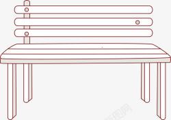 白线条白色长椅高清图片