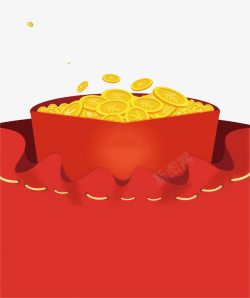红包金币素材