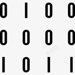 矢量二进制代码二进制数据图标高清图片