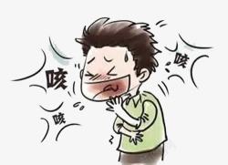 卡通扁平男子感冒生病咳嗽的男孩高清图片
