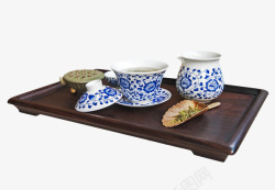 茶叶套装青花瓷茶具高清图片