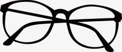 黑色的眼镜框卡通黑色眼镜框高清图片