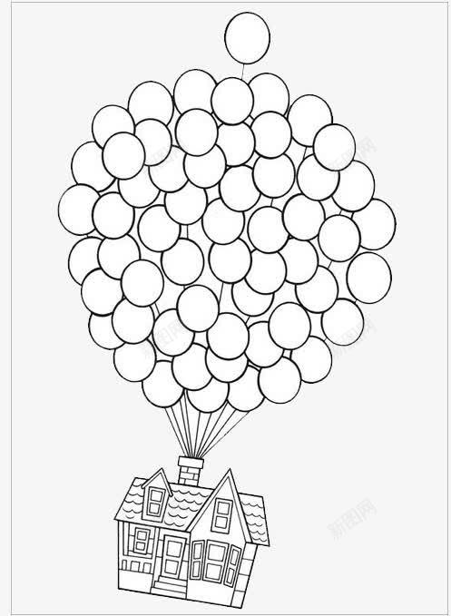 气球飞屋png免抠素材_新图网 https://ixintu.com 会飞的房子 卡通飞屋 彩色气球 彩色气球带着房子飞 房子 手绘飞屋 气球带着房子飞 气球带着飞的房子 热气球 空中飞的屋子 飞向天空的房子 飞屋 飞屋环游记 飞起的房子