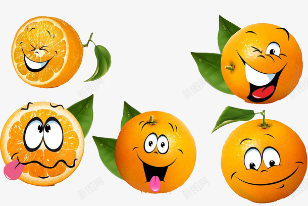 卡通橙子表情psd免抠素材_新图网 https://ixintu.com 创意 卡通 卡通橙子 橙子标枪