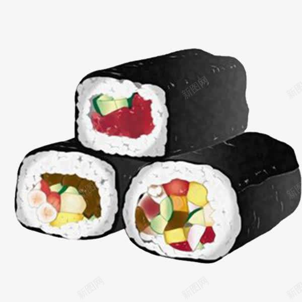 手绘寿司png免抠素材_新图网 https://ixintu.com 寿司 寿司卷 手绘寿司 日本寿司 紫菜卷 美味 美食