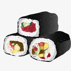 美味寿司卷手绘寿司高清图片