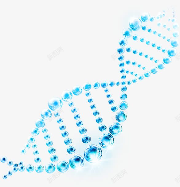 蓝色清新DNA装饰图案png免抠素材_新图网 https://ixintu.com DNA 免抠PNG 清新 蓝色 装饰图案