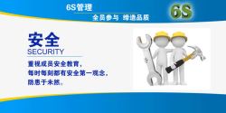 6S管理展板企业文化安全高清图片