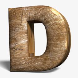 木头英文方向标立体木头英文字母D高清图片