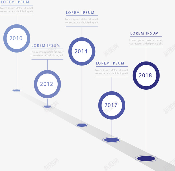 蓝色路标时间轴图表矢量图ai免抠素材_新图网 https://ixintu.com 定制流程 时间轴 步骤图 流程图 矢量png 矢量图 蓝色路标 路标