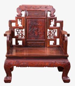 印花椅子宫廷式复古镂空雕花椅高清图片