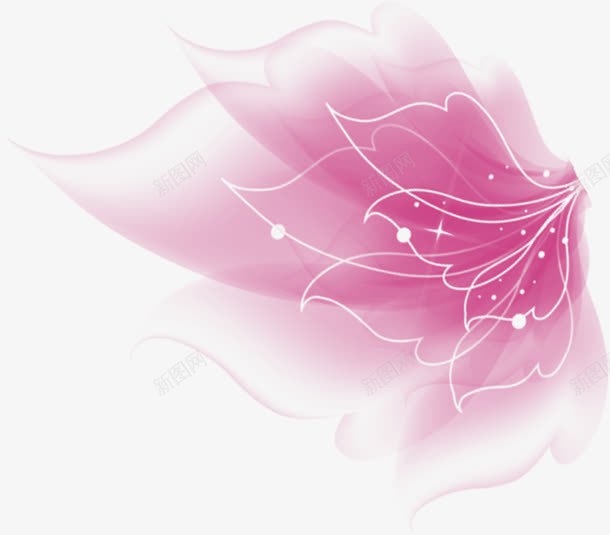 中秋节半透明粉色花朵png免抠素材_新图网 https://ixintu.com 中秋节 粉色 花朵 透明