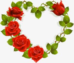 爱心花圈心形玫瑰高清图片