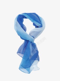 温暖围巾蓝色丝巾高清图片